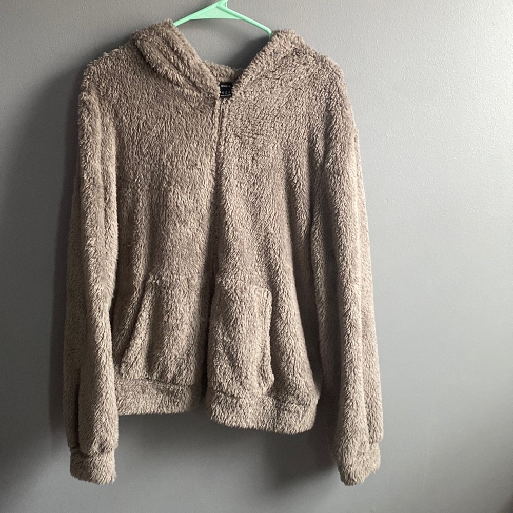 Shein grey zip up hoodie